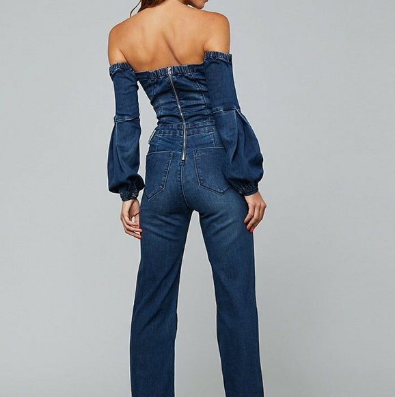 Bebe denim jumpsuit - Picture 2 of 4